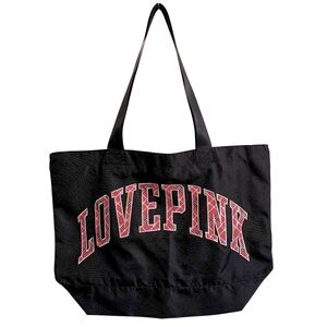 PINK Victoria's Secret “LOVEPINK” Plaid Logo Tote Bag